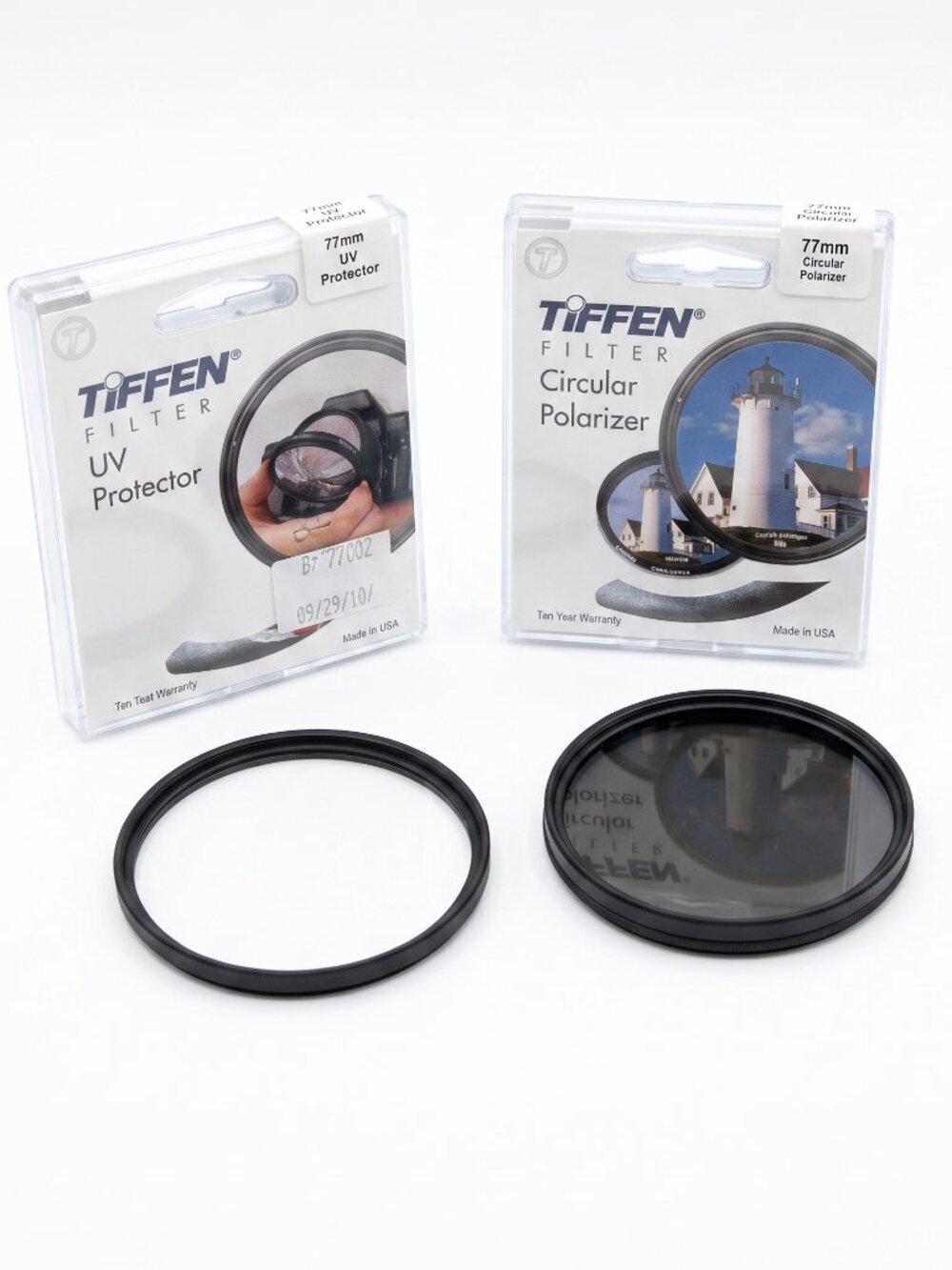 NWT Tiffen 77mm Filter Lot - Circular Polarizer (CPL) & UV Protector
